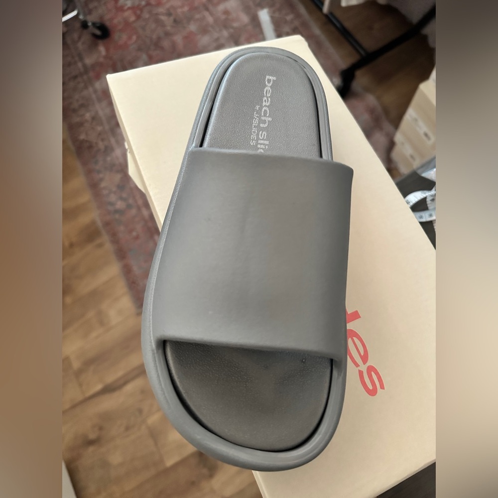 J Slides Beach Slides Eva Squish grey NEW in box
